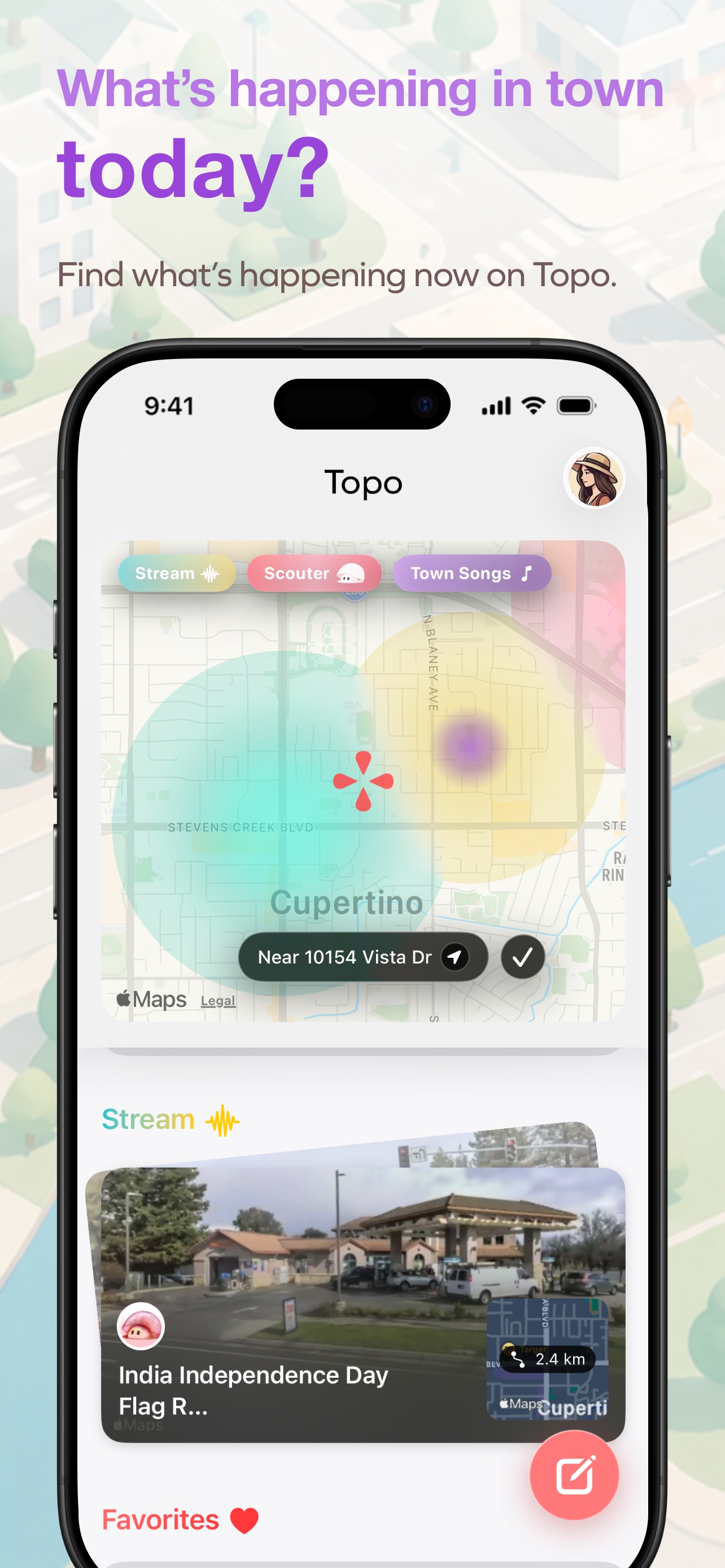 Topo map interface