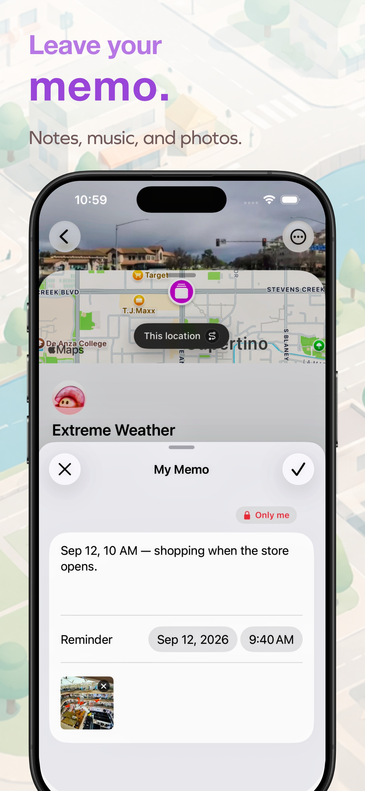 Topo My Memo screen